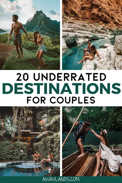 Couple Adventure Vacation, Trips To Take With Your Boyfriend, Adventurous Honeymoon Ideas, Couple Places To Travel, Trips To Go On With Your Boyfriend, Best Place To Honeymoon, Best Couple Holiday Destinations, Underrated Honeymoon Destinations, Trips For Couples In Us