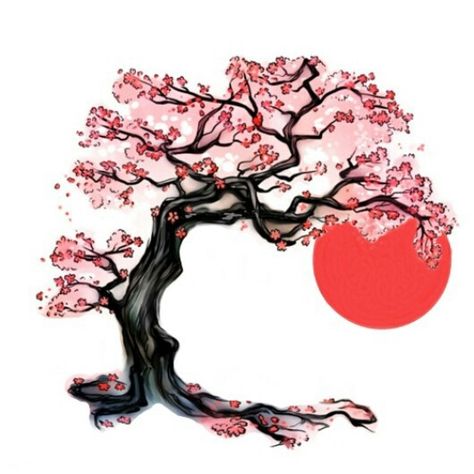 Cherry blossom tree, japanese sun , Photoshop, me want Cherry Blossom Tree Japan, Japanese Blossom Tree Drawing, Japanese Tree Tattoo Cherry Blossoms, Cherry Blossom Tree Tattoos, Cherry Tree Tattoo Design, Japan Tree Tattoo, Tree Tattoo Japanese, Cherry Blossom Tree Tattoo Design, Cherry Blossom Japanese Tattoo