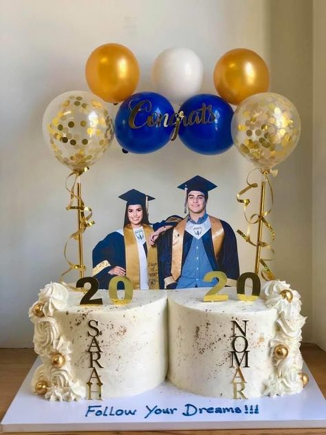 Graduation Birthday Cake Combo, Graduation Cakes For Two Graduates, Graduation And Birthday Cake Together, Graduation Cake Ideas For Men, Graduation And Birthday Cake Combined, Graduation Cakes For Boys, Three Tier Graduation Cake, Double Graduation Cake Ideas, Twins Graduation Cake