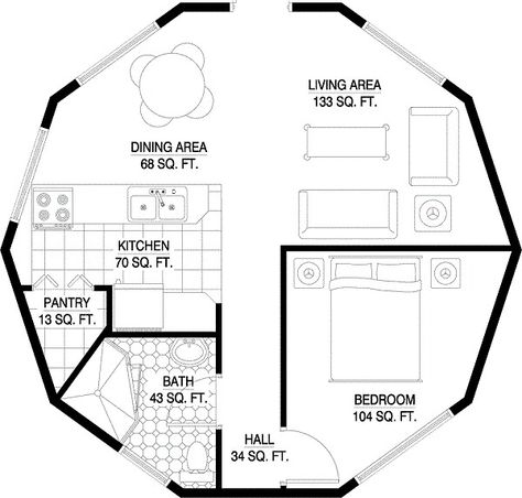 Circular house map 2 Deltec Homes, House Floorplan, Round House Plans, Octagon House, Silo House, Hut House, Dome Home, Tiny House Layout, Net Zero