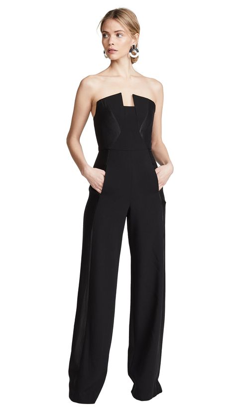 Structured Fashion, Wedding Jumpsuit, Sequin Jumpsuit, Black Halo, New Years Eve Outfits, Strapless Jumpsuit, Classy Casual Outfits, Red Jumpsuit, Jumpsuit Black