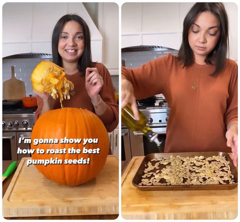 This Pumpkin Seed Hack Will Give You the Perfect Roast | Hunker Savory Pumpkin Seeds, Pumpkin Seed Recipe, How To Roast Pumpkin, Roast Pumpkin Seeds, Dried Dill, Perfect Roast, Pumpkin Seed Recipes, Raw Pumpkin Seeds, Instagram Creator