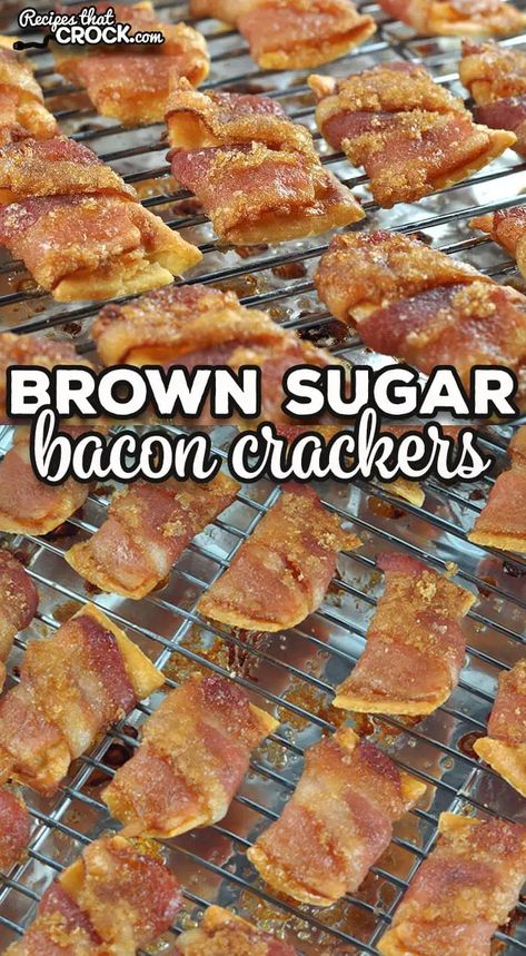 Thai Mat, Bacon Crackers, Bacon Cracker, Best Party Appetizers, Club Crackers, Brown Sugar Bacon, Best Appetizer Recipes, Tailgate Food, Think Food