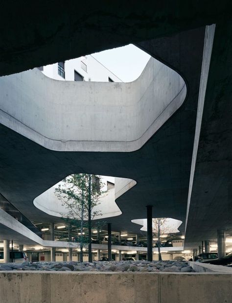 Underground Architecture, Eudora Welty, Sports Center, Renzo Piano, Architecture Inspiration, Adaptive Reuse, Concrete Structure, Parking Design, Space Architecture