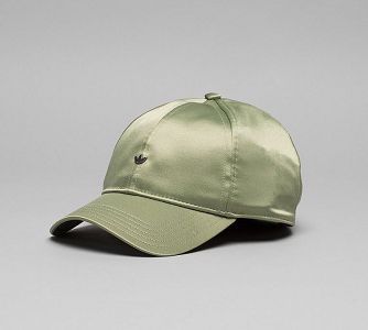 Adidas Originals Satin Baseball Cap in Tent Green. Taking a classic sport designed silhouette to another level with a premium satin material and metal trefoil branded crown. An adjustable strap back and padded inner band provide comfort.Fabric: 93% polyester and 7% Spandex. Product Care: Do not wash. Satin Material, Sports Design, Adidas Originals, Baseball Cap, Tent, Baseball Hats, Adjustable Straps, Take That, Crown