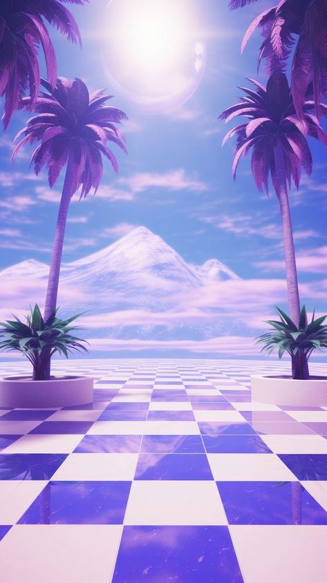 A purple and white checkered pattern is shown outdoors nature plant.  | premium image by rawpixel.com / Boom Landscape Poster Design, Wallpaper Checkered, Zpt Background, Tiktok Background, Imvu Backgrounds, Club Posters, Mv Set, Samsung Themes, Checkered Floor