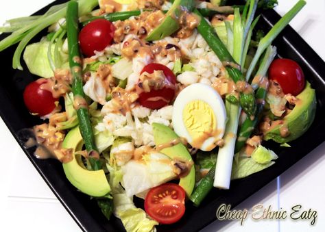 Crab Louie Salad, the healthy San Francisco Treat Crab Louie Salad Dressing Recipe, Crab Louie Salad Dressing, Crab Louie Salad Recipe, Louie Salad Recipe, Crab Louie Recipe, Crab Louie Salad, Loaded Salad, Crab Louie, Greek Salad Pasta