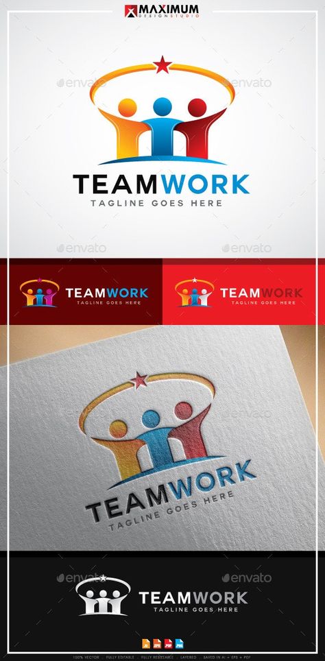 TeamWork Logo: Humans Logo Design Template by maximumdesignstudio. Teamwork Logo, Human Logo Design, Bank Logo, Logo Reference, Stamped Business Cards, Logo Transparent, Banks Logo, College Textbook, Group Logo