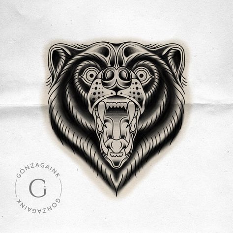 Desenho urso old school tattoo #tattooflash #tattoo #tatuagem #tattoodesign #oldschooltattooing #oldschool #oldschooltattoo #traditionaltattoo #boldline #colortattoo #braziltattooartist #linework #flash #flashworkers American Traditional Bear Tattoo Black, Old School Bear Tattoo, American Traditional Bear Tattoo, American Traditional Bear, Bear Tattoos For Men, Sunday Tattoo, Bears Tattoo, Traditional Bear Tattoo, Traditional Tattoo Animals