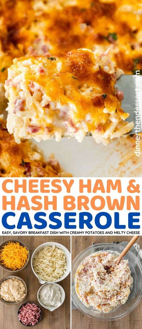 Ham And Hashbrown Casserole, Southern Recipes Dinner, Ham Hash, Cheesy Ham, Ham Casserole, Hashbrown Casserole, Recipes Soup, Hash Brown Casserole, Summer Recipes Dinner