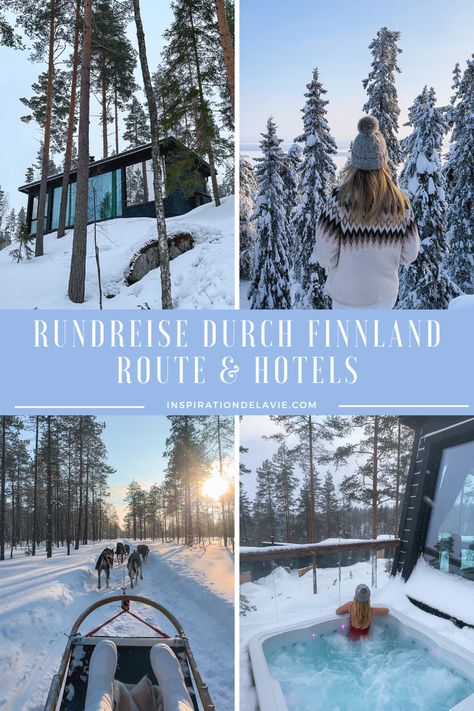 Ihr plant eine Finnland Rundreise im Winter? Ob eine oder zwei Wochen - hier findet ihr Tipps für eine Mietwagenrundreise mit dem Auto sowie Hotel Tipps und eine perfekte Route. Entdecke Finnland auf einer unvergesslichen Rundreise im Winter. #finnland #rundreise Travel Bucket List, Finland, Places To Go, Bucket List, Road Trip, Camping, Hotel, Travel