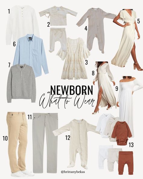 what to wear in-home lifestyle newborn photos Lifestyle Newborn Style Guide, Newborn Family Pictures Outfits Studio, Parent Outfits For Newborn Photos, Lifestyle Newborn Family Outfits, What To Wear To Newborn Photo Shoot, Newborn Photos Parents Outfits, Newborn Photos Clothing, Newborn Photos At Home Outfits, Newborn Photoshoot With Parents Outfit