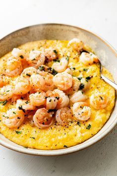 Food Network Shrimp And Grits, Shrimp And Grits Food Network, Bobby Flay Shrimp And Grits, Shrimp And Grits Recipe Healthy, Shrimp With Grits, Shrimp Scallops And Grits, Fish Shrimp And Grits, Southern Living Shrimp And Grits Recipe, Fried Grits Cakes Shrimp