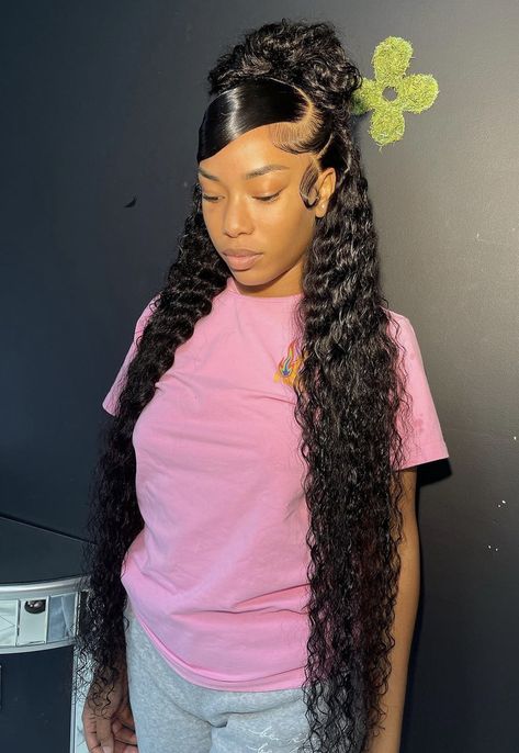 Wig Business, Sleek Ponytail Hairstyles, Frontal Wig Hairstyles, Wig Install, Birthday Hairstyles, Pretty Accessories, Braids Hairstyles Pictures, Glamorous Hair, Glueless Wig