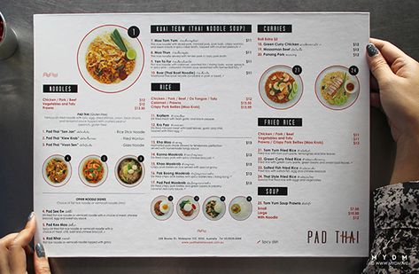 https://www.behance.net/gallery/22544173/PAD-THAI Thai Restaurant Menu, Thai Food Menu, Food Brand Logos, Menu Design Layout, Thai Menu, Logo Design Graphics, Food Logo Design Inspiration, Restaurant Menu Template, Simple Menu