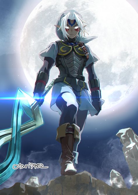 Majoras Mask Wallpaper Iphone, Fierce Deity Link Wallpaper, Link Hyrule Warriors, Fierce Deity Link, Majoras Mask Art, Moon Warrior, Link Zelda Art, Deity Link, Zelda Comics