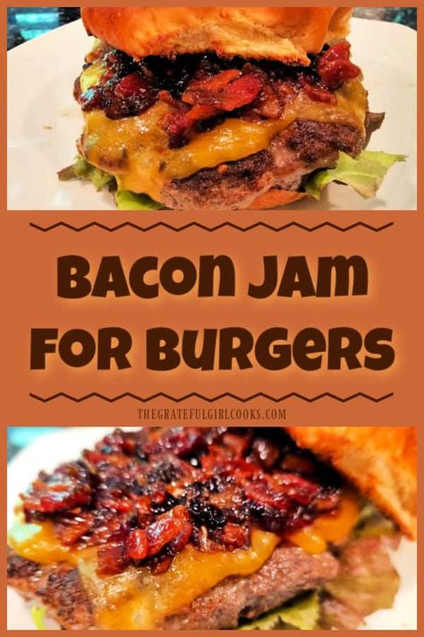 Bacon Jam Recipe For Burgers, Jam For Burgers, Herb Butter For Steak, Bacon Jam Burger, Bacon Onion Jam, Bacon Jam Recipe, Honey Bbq Sauce, Onion Jam, How To Make Bacon