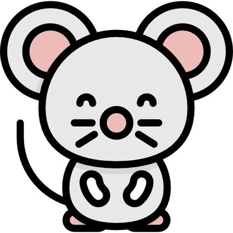 Chinese New Year Crafts, Chinese New Year 2020, Stick Figure Drawing, Images Kawaii, Year Of The Rat, New Year's Crafts, 수채화 그림, Kawaii Animals, Cute Mouse