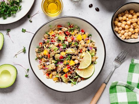 Corn And Bean Salad, Mango Salat, Lime Quinoa, Roasted Artichoke, Three Bean Salad, Quinoa Salat, Black Bean Quinoa, White Bean Salad, Black Bean Salad