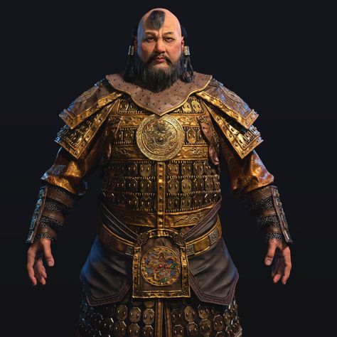 ArtStation - Kublai Khan from Marco Polo Chingis Khan, Kublai Khan, Middle Kingdom, Marco Polo, Different Lighting, Character Concept, Samurai Gear, Soldier, Fantasy Art