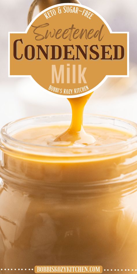 Keto Sweetened Condensed Milk Sugar Free Condensed Milk Recipes, Sugar Free Sweetened Condensed Milk, Keto Condensed Milk, Sugar Free Condensed Milk, Condensed Milk Recipe, Homemade Sweetened Condensed Milk, Sweetened Condensed Milk Recipes, Keto Flour, Condensed Milk Recipes