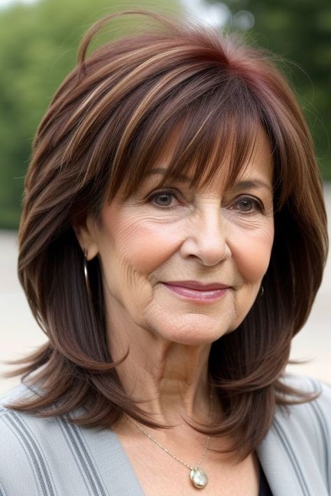 17+ Trending Hairstyles Woman Over 60 in 2025 4 Flattering Hairstyles, Haircuts For Medium Length Hair, Hairstyles For Women Over 60, Layered Haircuts For Medium Hair, Bob Haircut For Fine Hair, Have Inspiration, Haircuts For Medium Hair, Mid Length Hair, Trending Hairstyles