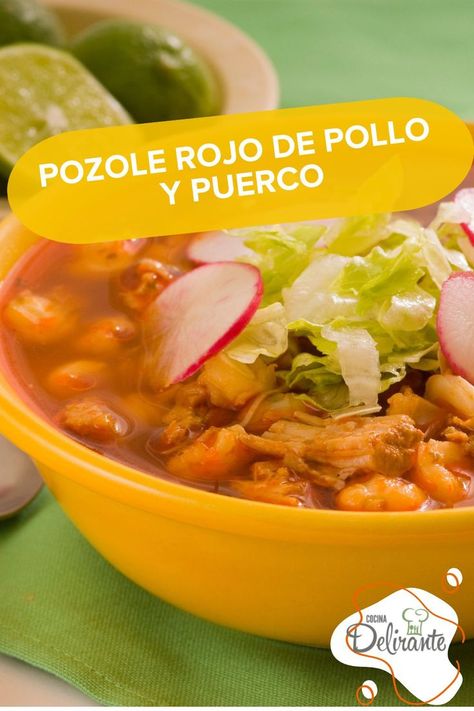 Receta mix de pozole rojo de pollo y puerco. Chile Guajillo, Healthy Recipes