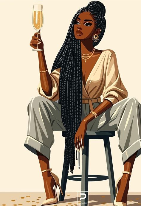 Food Events, Female Power, Woman Sitting, Black Art Pictures, Black Love Art, Afro Art, Magic Art, African American Art, Black Women Art