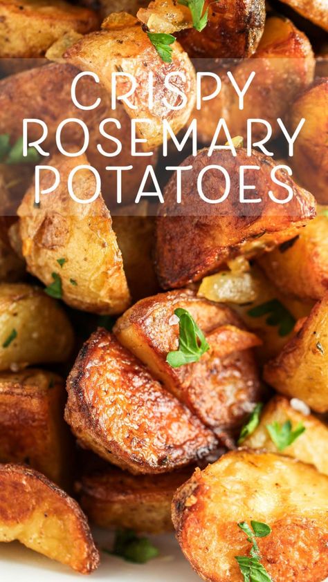 Crispy Rosemary Potatoes, Rosemary Potatoes, Healthy Potatoes, Roasted Potato Recipes, Side Dish Recipes Easy, Crispy Potatoes, Fries In The Oven, Potato Dishes, Meal Prepping