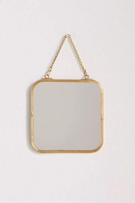 Tiny Mirrors On Wall, Small Gold Mirrors On Wall, Small Hanging Mirror, Small Mirrors On Wall, Small Vintage Mirror, Small Mirror Wall Decor, Mirrors Urban Outfitters, Tiny Mirror, Small Wall Mirror