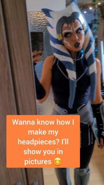 Diy Ahsoka Tano Costume, Ashoka Tano Make Up, Ashoka Costume Diy, Ahsoka Tano Hair, Ahsoka Headpiece, Ahsoka Cosplay, Ahsoka Tano Costume, Ahsoka Tano Cosplay, General Kenobi