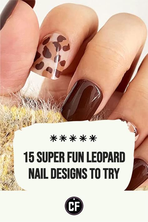 Autumn Animal Print Nails, Fall Nails Leopard Print, Brown And Leopard Nails, Fall Leopard Nails Short, Neutral Animal Print Nails, Brown Animal Print Nails, Animal Print Gel Nails, Leopard Pumpkin Nails, Elephant Nail Designs