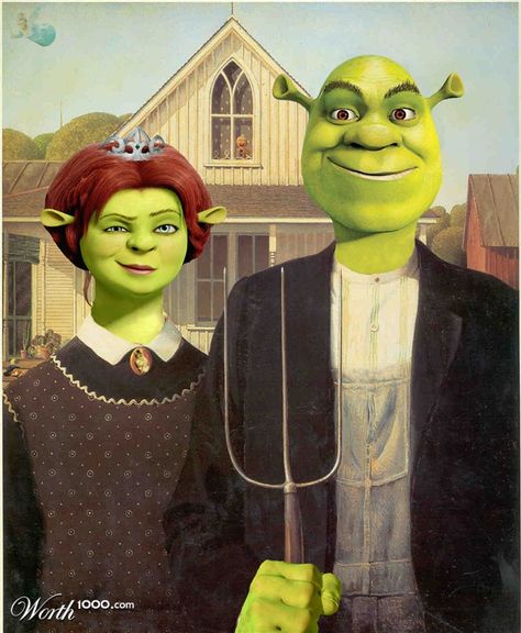 American Gothic Parodies at My Paisley World!                                                                                                                                                                                 More American Gothic House, American Gothic Painting, American Gothic Parody, Grant Wood American Gothic, Grant Wood, American Gothic, Art Parody, Famous Artwork, Deviant Art