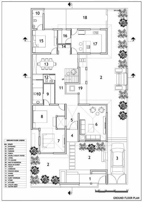 A Glamorous and Elegant Residence With a Weekend-Home Feel | Flamingo Architects & Nidhi Thacker and Associates House Design Layout, Archi Sketches, Luxury Villa Design, Blue Mosaic Tile, Residence Design, Luxury Plan, Villa With Pool, Contemporary Houses, Courtyard House Plans