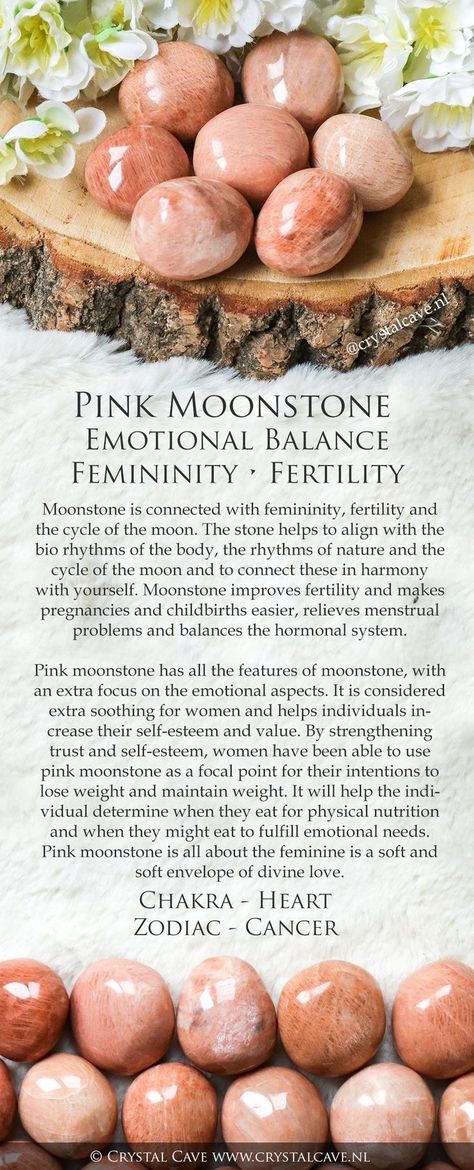 Moonstone Affirmation, Moonstone Birthstone, Moonstone Meaning, Moonstone Properties, Crystal Identification, Crystal Healing Chart, Pink Moonstone, Crystal Properties, Crystal Cave