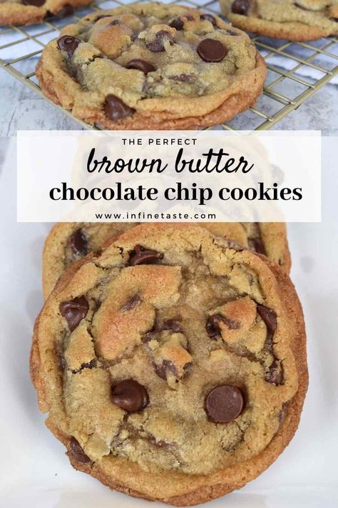 Chocolate Chip Cookies Crispy, Brown Butter Chocolate Chip, The Best Chocolate Chip Cookies, Brown Butter Cookies, Brown Butter Chocolate Chip Cookies, Best Chocolate Chip Cookies, Best Chocolate Chip, Perfect Chocolate Chip Cookies, Chocolate Cookie Recipes