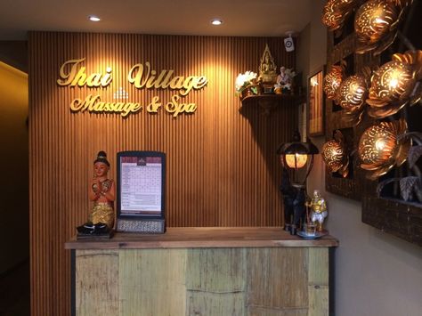 Thai Massage Decor, Thai Massage Spa Design, Massage Reception Design, Thai Massage Interior Design, Thai Spa Design, Thai Spa Interior Design, Ayurvedic Clinic Interior Design, Massage Shop Design, Massage Spa Design Interior