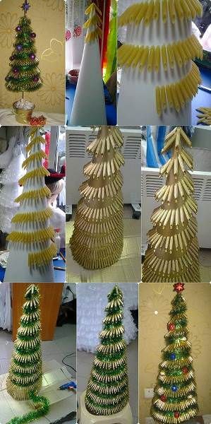 #DIY Types Of Christmas Trees, Kraf Kertas, Christmas Tree Ideas, Tree Crafts, Noel Christmas, Diy Christmas Tree, Holiday Diy, Christmas Deco, Xmas Crafts