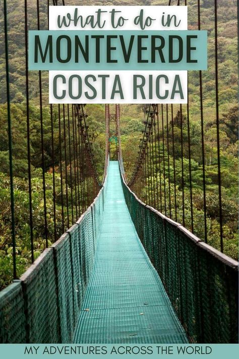 Are you traveling to Costa Rica? Monteverde is a must see! Here you will discover the best things to do in Monteverde Costa Rica, including Monteverde cloud forest | Monteverde cloudforest reserve | Monteverde Costa Rica cloud forest via @clautavani Cloud Forest Costa Rica, Costa Rica Pictures, Monteverde Cloud Forest, Monteverde Costa Rica, Best Travel Apps, Cloud Forest, Costa Rica Vacation, Monteverde, Costa Rica Travel