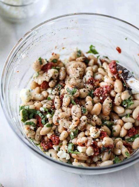 Easy Pescatarian Recipes You Should Know About | Kitchn Pescatarian Recipes, Bean Salad, Filling Recipes, Bean Recipes, How Sweet Eats, White Beans, Side Dish, Olive Oil, Meal Prep