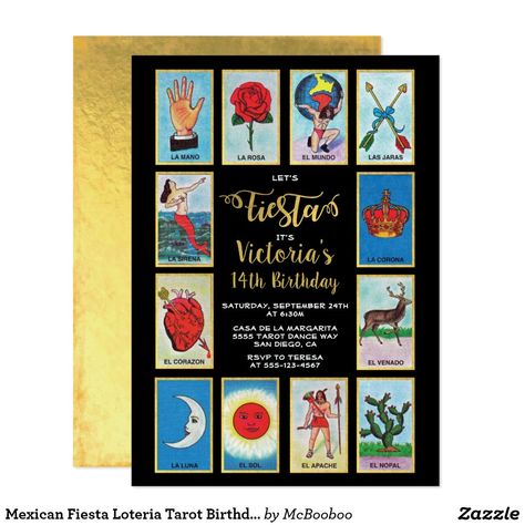 Mexican Fiesta Loteria Tarot Birthday Party Invitation Loteria Party Invitations, Mexican Loteria Party Ideas, Loteria Party Ideas, Tarot Birthday, Loteria Party, Mexican Party Invitation, Mexican Fiesta Birthday Party, Mexican Invitations, Fiesta Birthday Invitations