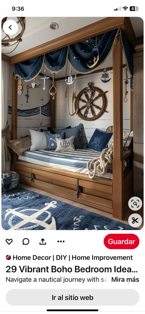 Pirate Bedroom Theme, Ocean Room, Pirate Theme, Bedroom Themes, Bedroom