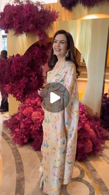 Neeta Ambani Saree, 2024 Indian Fashion Trends, Celebrity Sarees Bollywood, Neeta Ambani, Celebrity Saree, Bollywood Sarees, 2024 Olympics, Sarees Wedding, Saree Trends