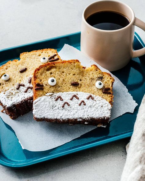 Halloween Treats: Totoro Banana Bread · i am a food blog Best Moist Banana Bread Recipe, Best Moist Banana Bread, Banana Bread With Oil, Flour Bakery, Banana Bread Recipe Moist, Moist Banana Bread, Make Banana Bread, Banana Chips, Banana Bread Recipe