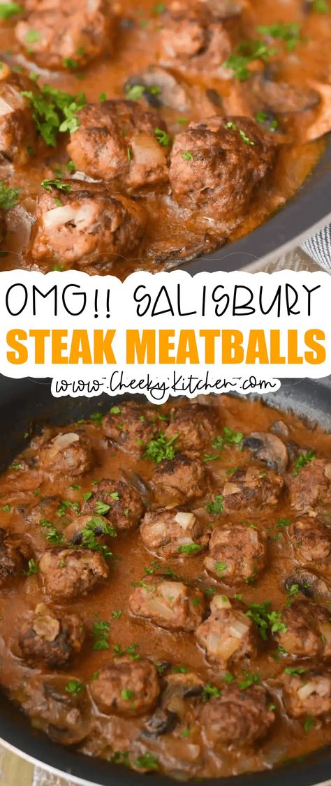 Salisbury Steak Meatballs Recipe, Salisbury Steak Meatballs Crockpot, Ground Turkey Salisbury Steak, Salisbury Meatballs Crockpot, Crock Pot Salisbury Steak Meatballs, Salisbury Meatballs, Salisbury Steak Meatballs Crockpot Easy, Salsberry Steak Meatballs, Salbery Steak Meatballs