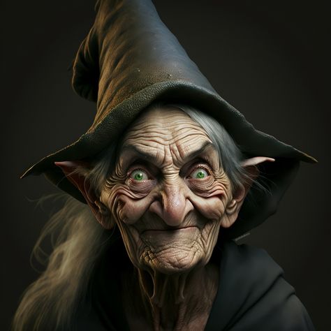 old witch, ia, wrinkled, character, 3d, illustration Old Witch Illustration, Old Witch Character Design, Old Witch Art, Old Witches, Creepy Photography, Old Witch, Monster Vampire, Goblin Art, Dark Creatures