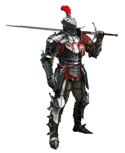 Human Knight in Armor with Greatsword - Pathfinder PFRPG DND D&D d20 fantasy Larp Armor, Dragon Age 2, Heroic Fantasy, Knight Art, Knight Armor, Medieval Armor, Fantasy Armor, Fantasy Concept Art, Armors