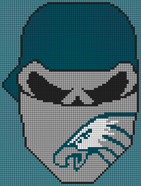 Philadelphia Eagles Plastic Canvas Patterns, Mask Logo, Plastic Canvas Box Patterns, Nfl Team Colors, Crochet Graphs, Beaded Hat Bands, Perler Ideas, Graph Paper Drawings, Football Stuff