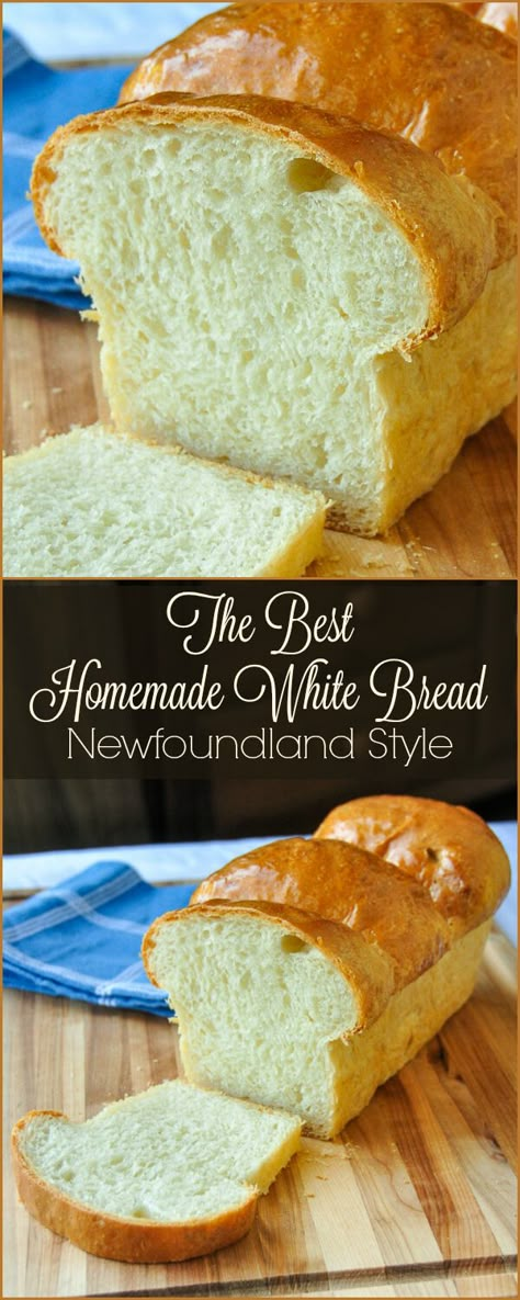 Newfoundland Recipes, Homemade White Bread, White Bread Recipe, Diy Easy Recipes, Rock Recipes, Homemade Breads, Terra Nova, Bread Buns, Loaf Recipes