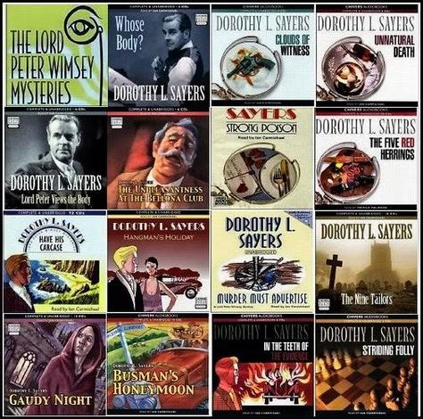 Lord Peter Wimsey audiobook collection read by Ian Carmichael unabridged. Dorothy Sayers, Dorothy L Sayers, Agatha Christie Books, Mystery Writing, Literary Criticism, Writers And Poets, Printed Pages, Agatha Christie, Christian Faith